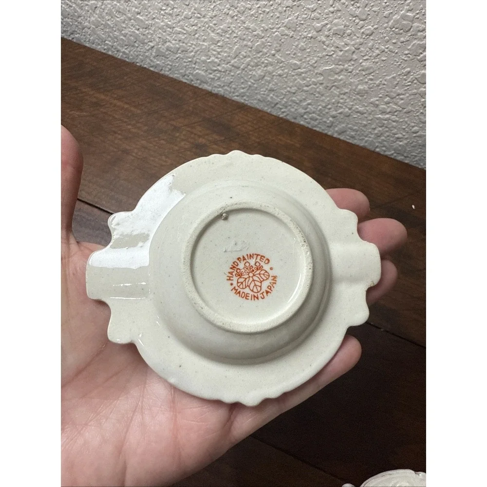 Set Of 2 Vintage Elephant Ashtray Trinket Japan